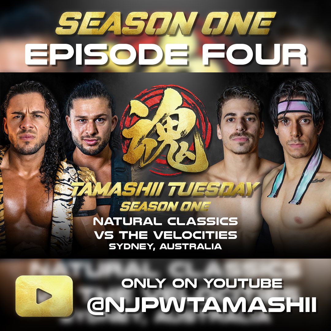 NJTamashii's tweet photo. Episode 4 of #TamashiiTuesday is out this morning showcasing the Natural Classics VS The VeloCities.
Subscribe to the official #njpwTAMASHII YouTube Channel as we drop full matches and events absolutely FREE!
📺 njpwtamashii
#njpw https://t.co/awatscSmJT