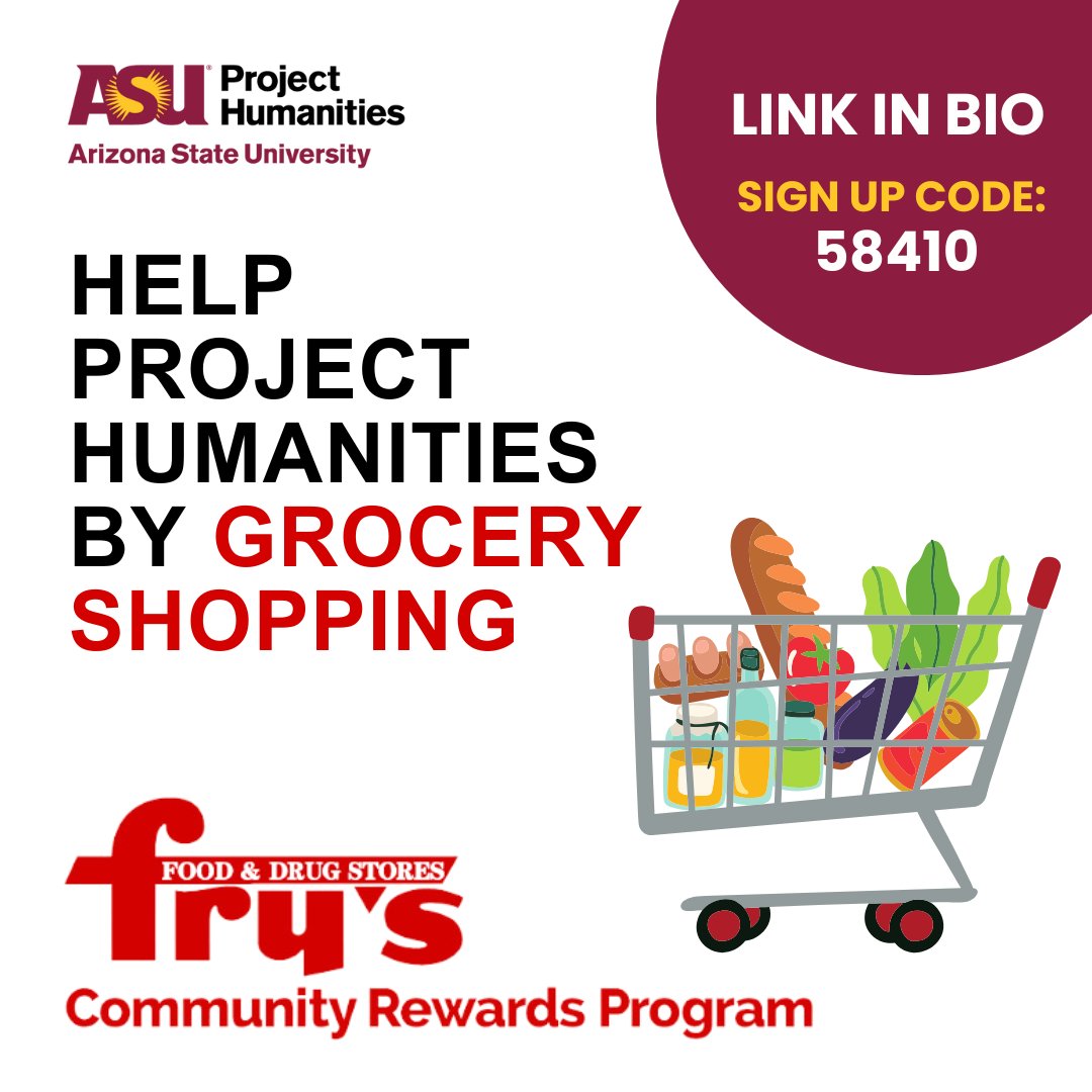 Did you know you can help Project Humanities just by grocery shopping?! 
Just sign up for the program using this link: frysfood.com/i/community/co… and use our code 58410.