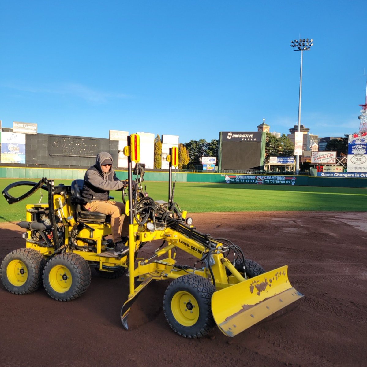 What did you do for your 21st birthday?  Well, <a href="/zackmacik18/">Zack Macik</a> spent his grading <a href="/DuraEdge/">DuraEdge Products</a> at Innovative Field in Rochester, NY.  Happy Birthday, Zack!

#DuraEdge #MiLB