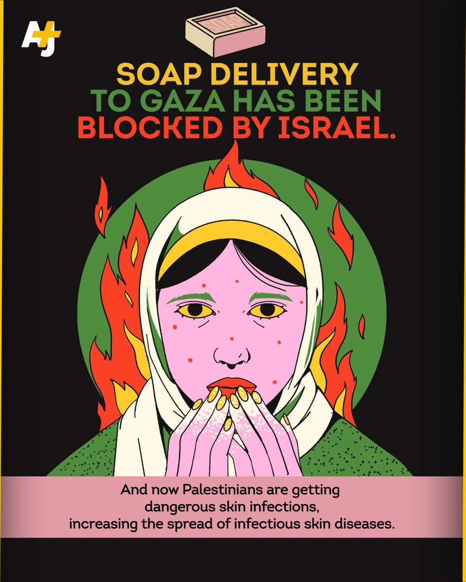 Infectious skin diseases are spreading rapidly in Gaza – and part of the reason is because Israel is blocking soap from entering the enclave. 🧵