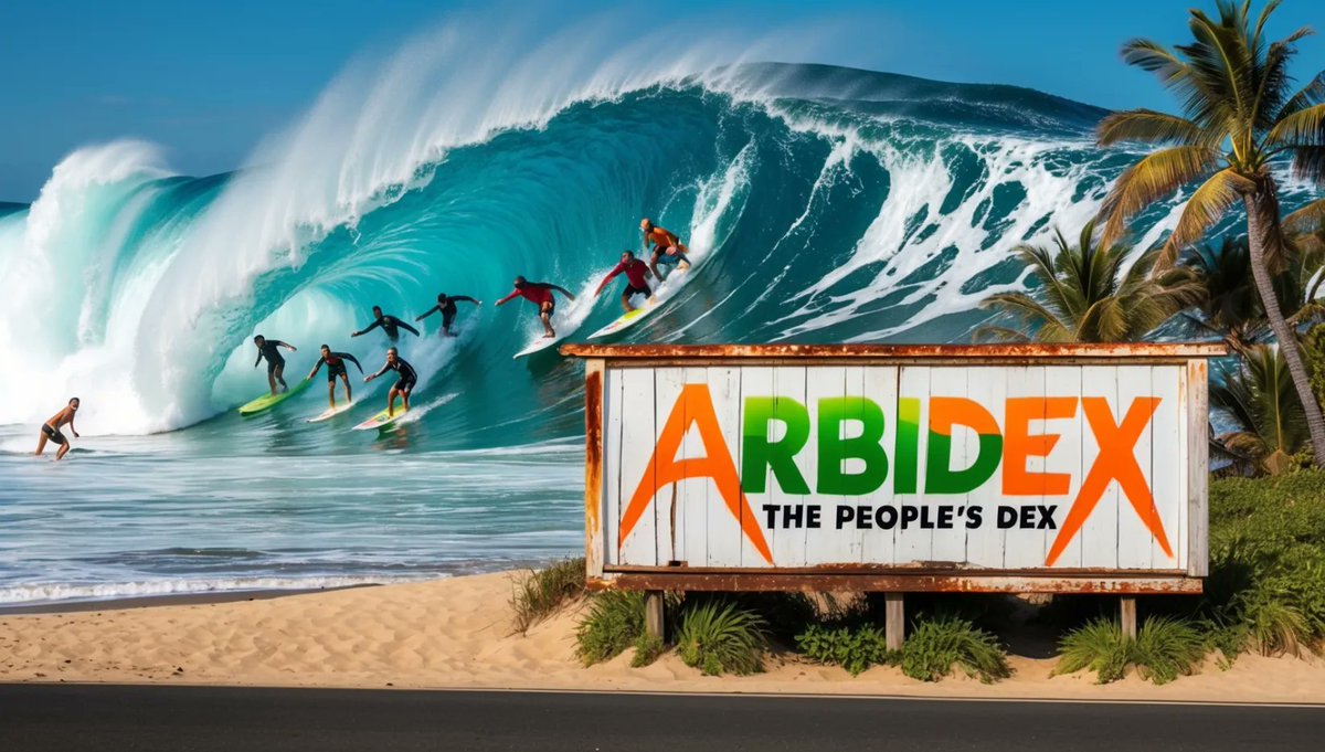 ArbidexFi's tweet photo. Surfโs up on #Arbitrum! The tide is rising & Arbidex is the board you want under your feet!๐Crypto volume comes in waves and the next oneโs building fast. Are you ready to ride it for epic gains or will you miss out & wipe out?๐๐
Join the funโtrade & earn today with #Arbidex https://t.co/pMhvdTAB9S