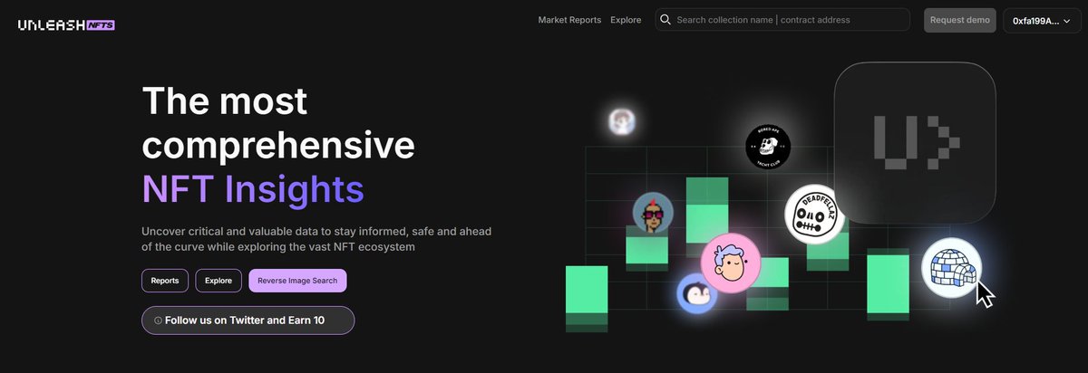 imsquid2a9's tweet image. 🧵 Why a Go-To NFT Analytics Website like UnleashNFTs by @bitsCrunch is a Game Changer!

Be able to get instant updates on top sales and trending collections. No more FOMO—stay ahead with real-time insights and never miss a booming project!

Learn more👇

#NFTAnalytics #NFTHub