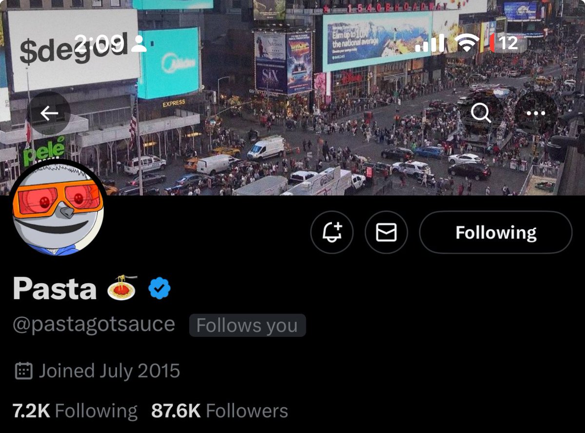 Banks's tweet image. Pasta slowly becoming the FearBuck, Scuba Ryan, Yoxic equivalent of this crypto shit. So anyone who learns through video content like myself, this is a great person to follow and keep up with if that’s a market/ space you’re looking to get into/ learn more about @pastagotsauce