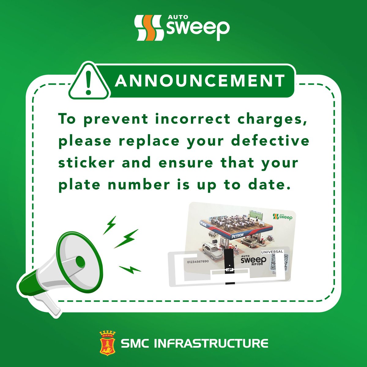 SkywaySOMCO's tweet photo. Update your account and have your sticker replaced if needed to continue enjoying hassle-free trips on SMC Tollways. https://t.co/GiJQ6xcvbk