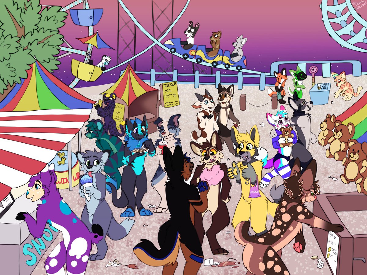 Demicorn333's tweet photo. A bit later in the year, but thank you so much to everyone who came to AC 2024! It was so much fun, and I got this piece done to celebrate! Feel free to @ anyone I missed

This couldn't have been done without the awesome artist @WeaselDumb Thank you so much! https://t.co/DPxxSY8NSU