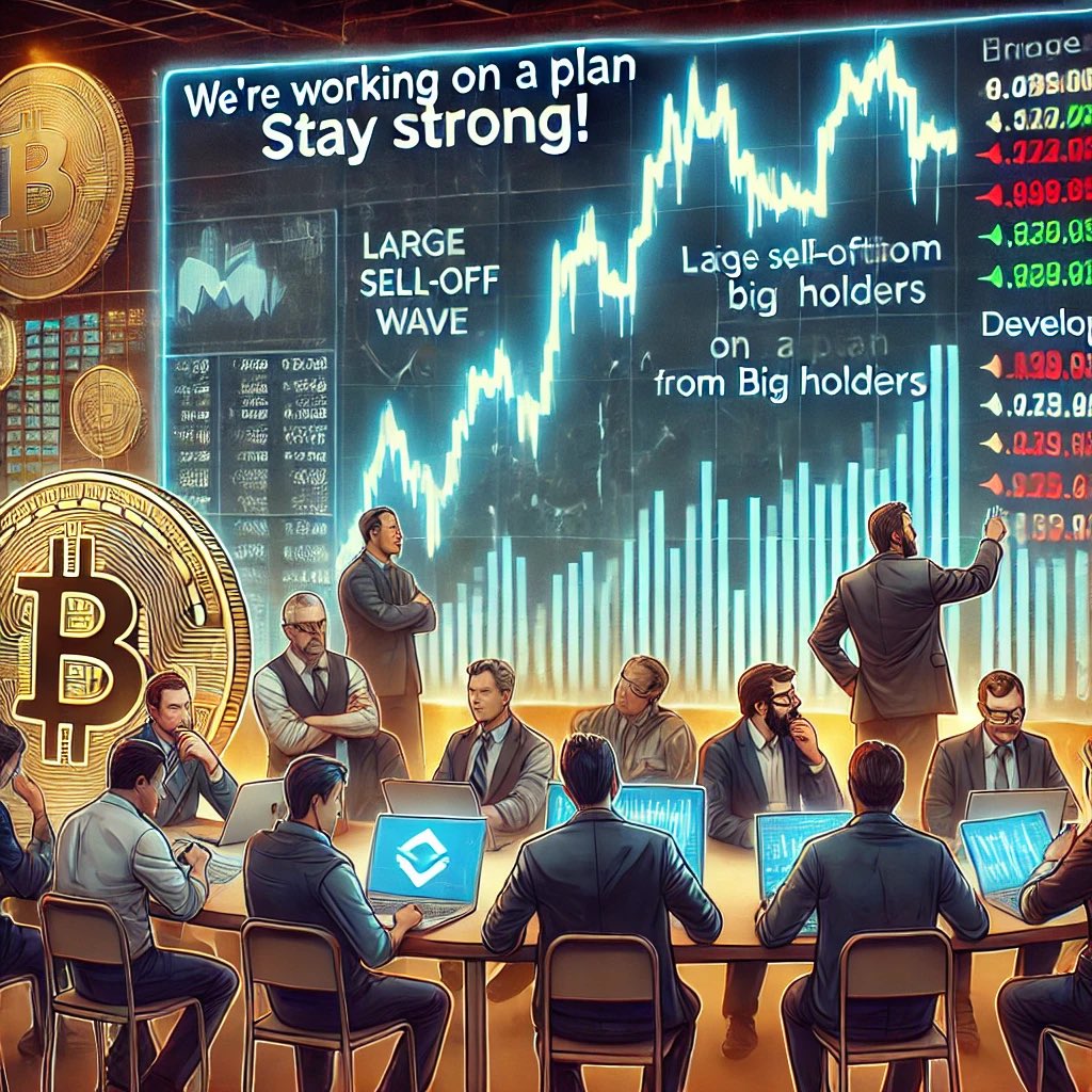 batcoinbn's tweet photo. "We've faced selling pressure from large holders and institutions, causing our price to drop back to the opening level. Don't worry, we're already working on a plan to bounce back.
Stay strong, we've got this!" https://t.co/WRkHZx6kdq