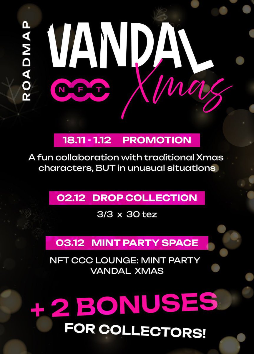 Stu_Art_x's tweet photo. New collaboration from #NFTCC
VANDAL XMAS - New Year’s collaboration with traditional New Year’s characters, BUT in traditional situations
We have prepared a lot of fun and a lot of bonuses for you🤑😋
drop collection 02.12 https://t.co/dTaGVfLT2Q