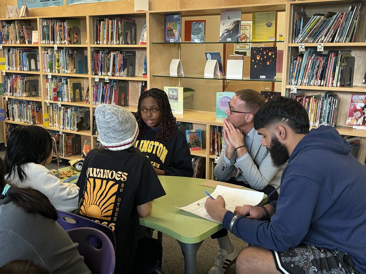 An amazing afternoon as QE students facilitated conversations with grade 6/7 students from Harold Bishop and AHP Matthew. <a href="/Surrey_Schools/">Surrey Schools</a>