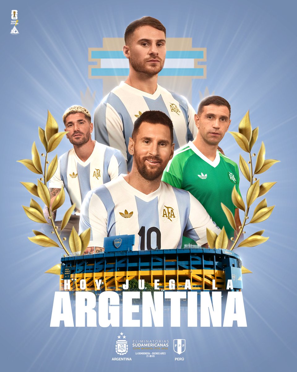 Tato_Aguilera's tweet photo. Hoy Juega la selección Argentina en el estadio más lindo del mundo, LA BOMBONERA. https://t.co/BjNda9bfwy