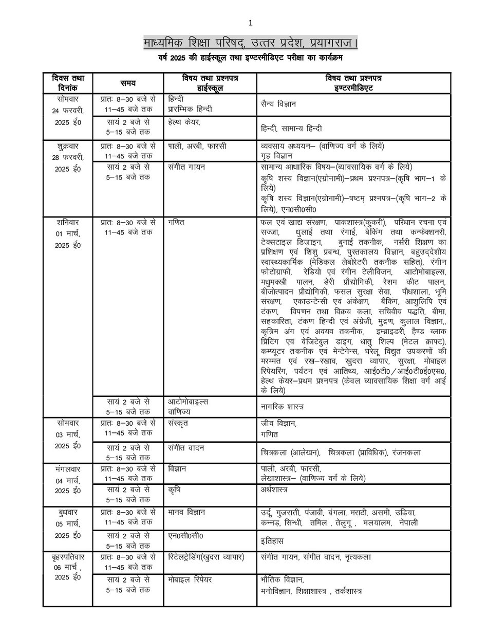 upboardpryj's tweet photo. @upboardpryj #UPBoard #madhyamik up
सूचनार्थ -विज्ञप्ति https://t.co/HxilXkgmyn