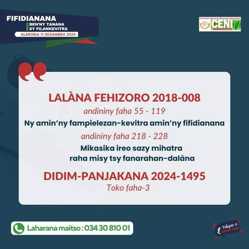 tiaraybebera's tweet photo. Début de la campagne électorale pour les élections municipales à Madagascar. La CENI appelle au respect des normes https://t.co/uYWjV4Q5Pq