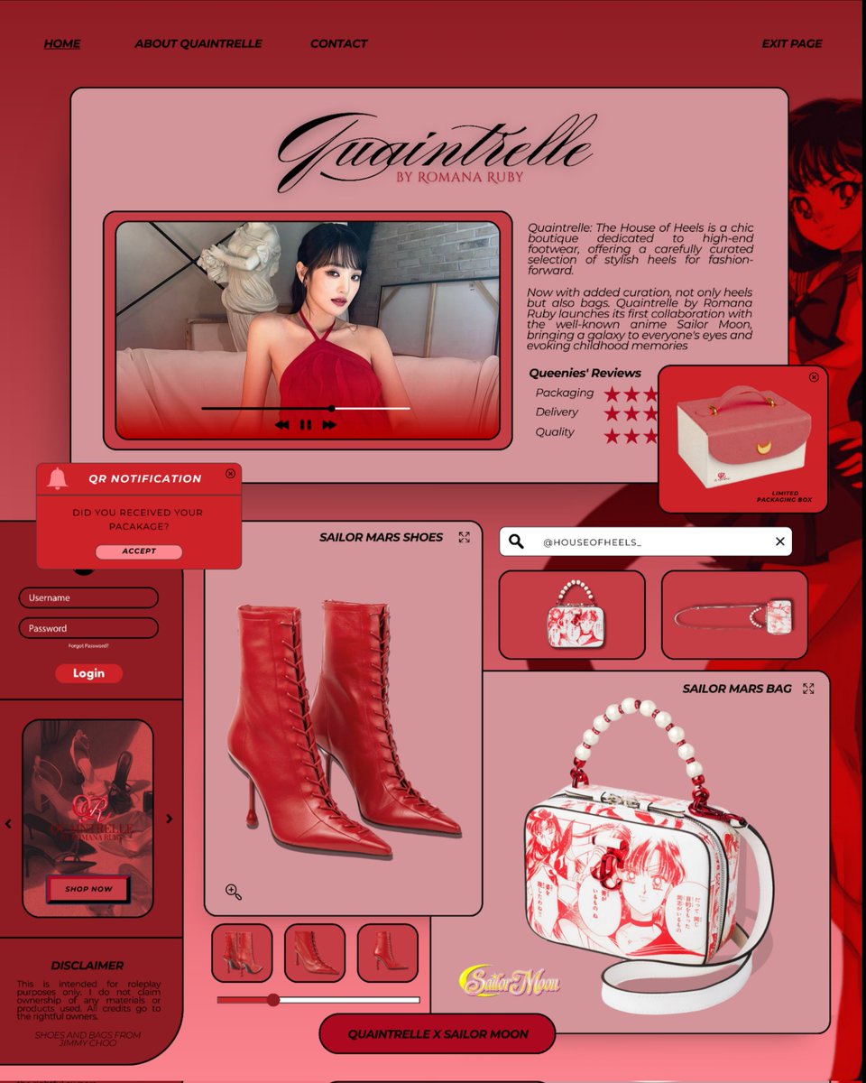 📦   𝑷𝑨𝑪𝑲𝑨𝑮𝑬  𝑹𝑬𝑪𝑬𝑰𝑽𝑬𝑫  ！
ㅤ
❛   A  spicy,  hot,  and  glamourous  package  has  been  delivered !  The  colour  screams  fierce  and  sophistication ,  I  love  it  so  much ! 

Thank  you  so  much ,  my  dearest  Perri and  to  our  queens ,  <a href="/HouseofHeels_/">Quaintrelle</a> !