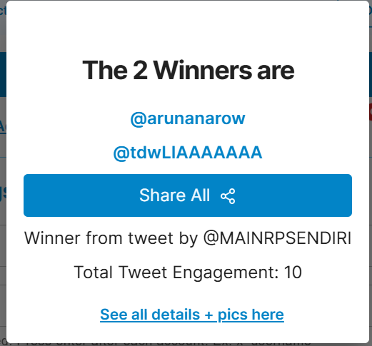 selamat kepada @arunanarow @tdwLIAAAAAAA. bisa claim hadiah ke @GAYOUNGriders