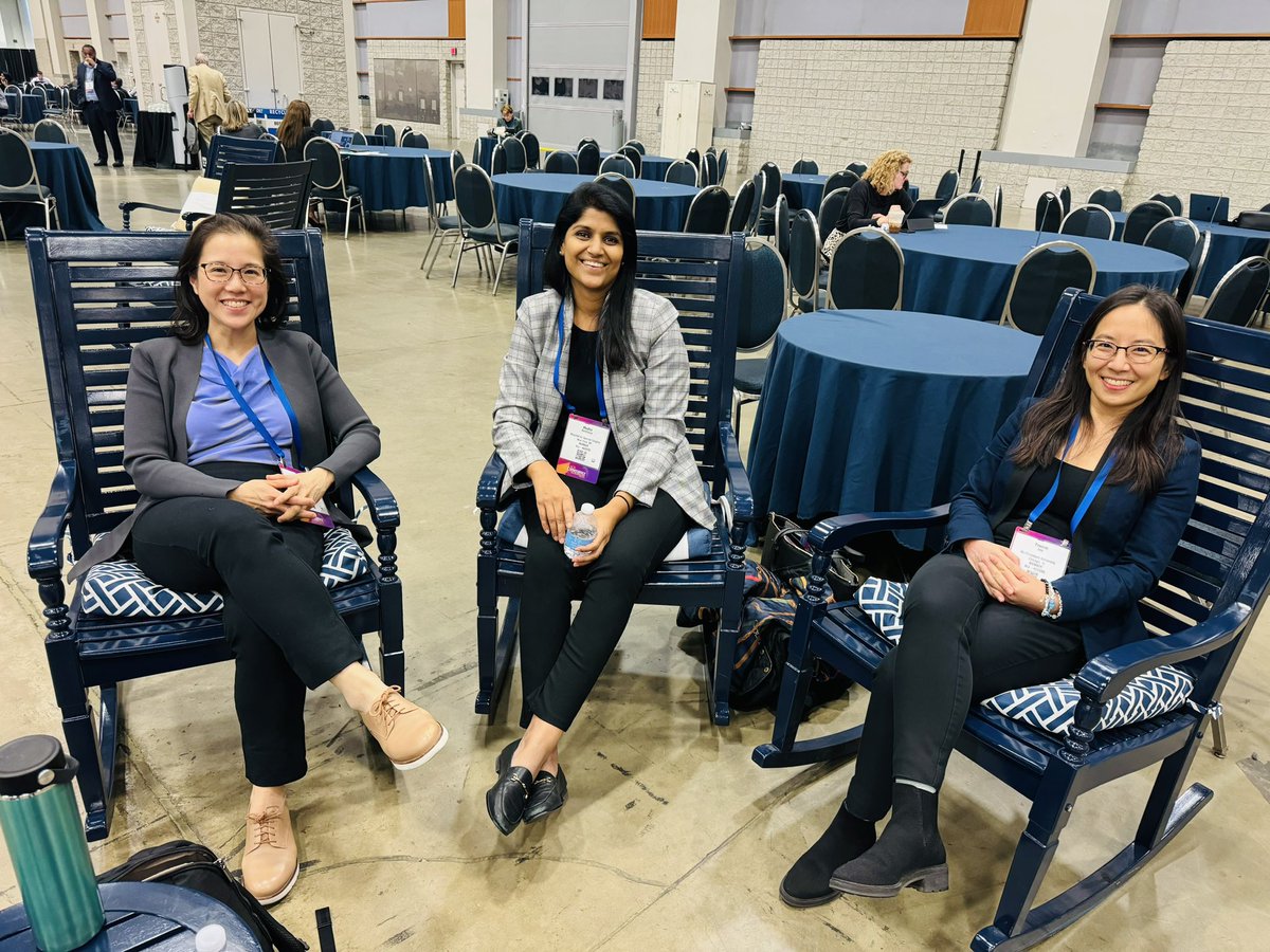 Arguably one of the most important lessons learned at #ACR2024 - only take meetings on rocking chairs moving forward! Best time catching up (and rocking) with <a href="/kat_liao/">Kat Liao</a> and <a href="/Lee_Yvonne_C/">Yvonne Lee, MD, MMSc</a>!