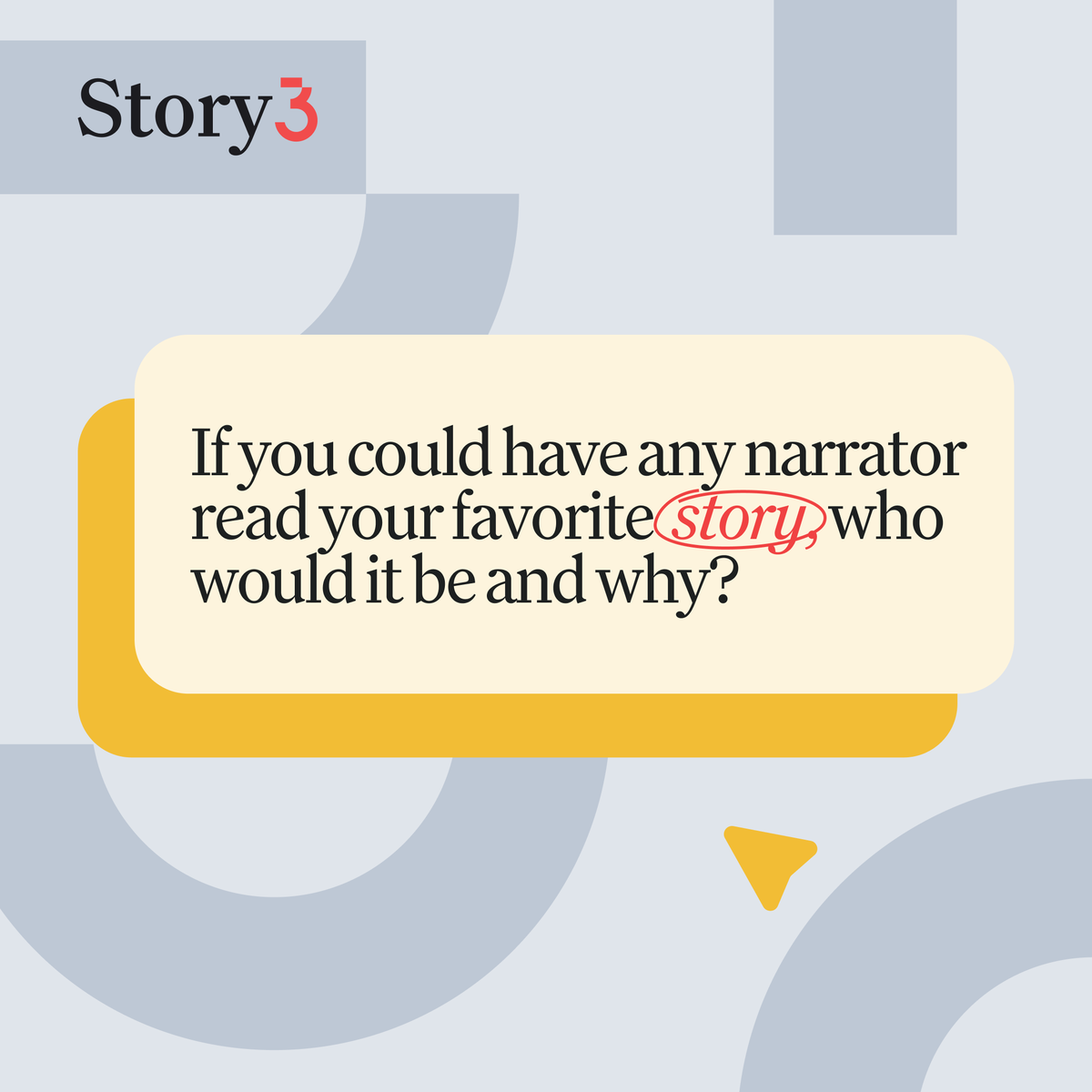 _Story3_'s tweet photo. Do you choose a narrator based on the story, or a story based on the narrator? 🤔  Let us know below! ⬇️ https://t.co/DN0Qwsi25Q