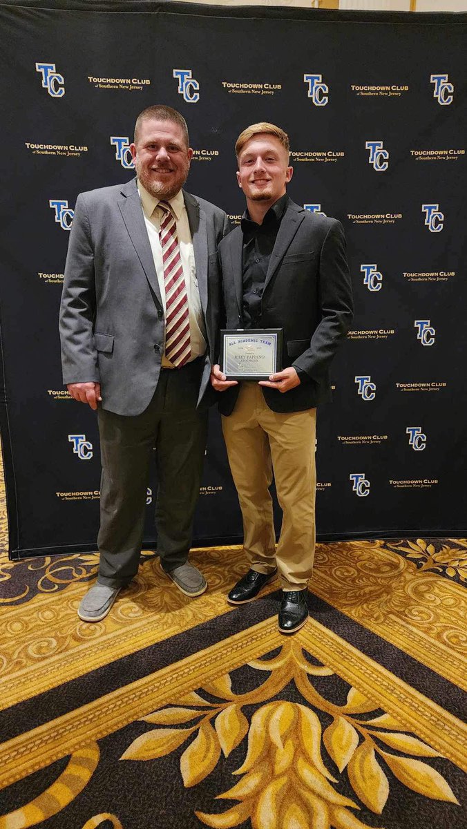 Schalick Cougars Football Official (@schalicko) on Twitter photo A Pleasure and honor coaching this young man the last four years. <a href="/Riley_Papiano/">Riley Papiano</a> receiving his scholar-athlete award at the <a href="/TDClubofSJ/">Touchdown Club of Southern New Jersey</a> awards banquet tonight.
<a href="/wilson2882/">Coach Mike Wilson</a> <a href="/PapianoHenry/">Henry Papiano</a> A Pleasure and honor coaching this young man the last four years. <a href="/Riley_Papiano/">Riley Papiano</a> receiving his scholar-athlete award at the <a href="/TDClubofSJ/">Touchdown Club of Southern New Jersey</a> awards banquet tonight.
<a href="/wilson2882/">Coach Mike Wilson</a> <a href="/PapianoHenry/">Henry Papiano</a>