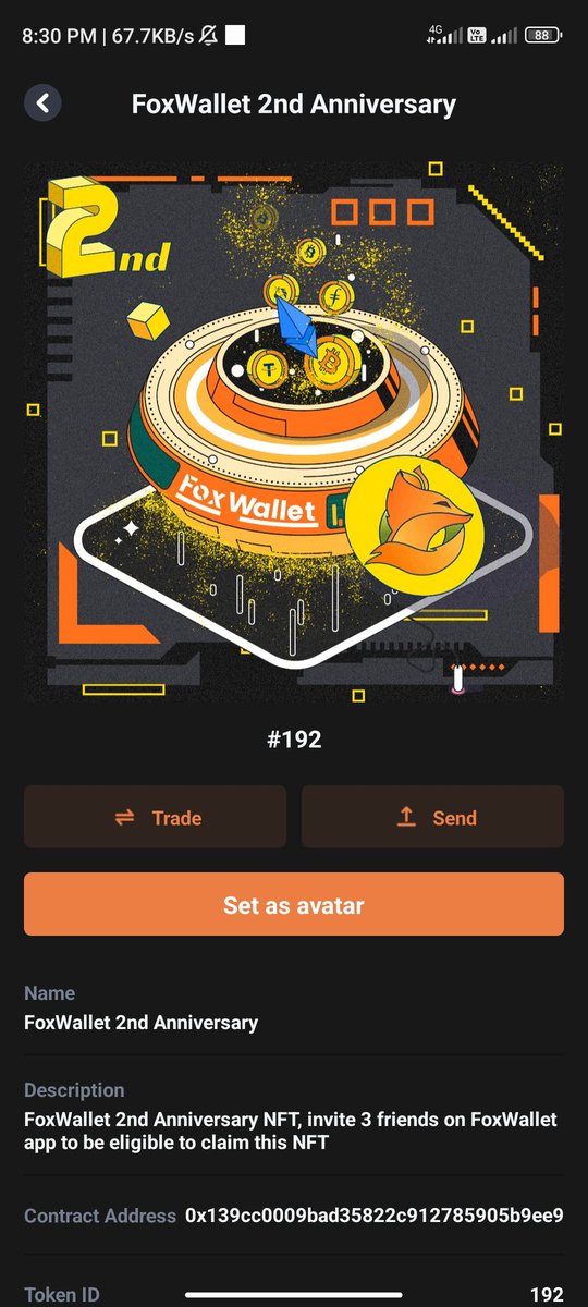 sweetlime0x's tweet photo. "I’ve been using Fox Wallet for three years and have been very satisfied with it."

Happy 3rd anniversary Fox wallet 💐 💐 💐 

#FoxWallet3rdYear https://t.co/6mCh5L9nQo