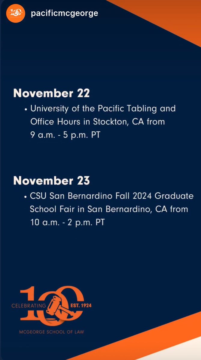 McGeorge is coming to you! See where our JD Admissions team will be this week #mcgeorgeproud #lawschool #mcgeorgeontheroad