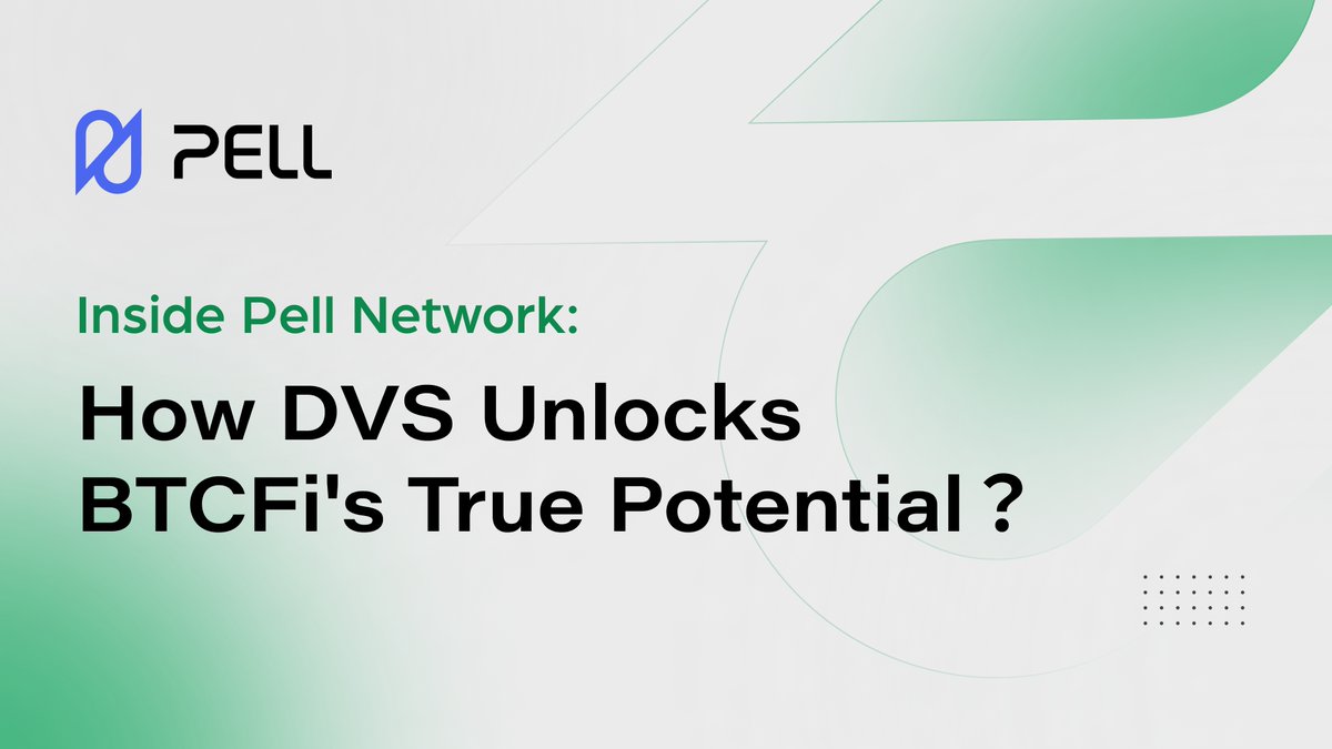 🔥 Just Dropped: Inside Pell Network - How BTC Restaking &amp; DVS Transform BTCFi

Breaking down:
• BTC Restaking Evolution:  Intro of Pell’s DVS
• Distinguish from AVS, Pell's DVS works across multiple chains
• Dive into Pell’s Layered Modular Validation Architecture Design
•
