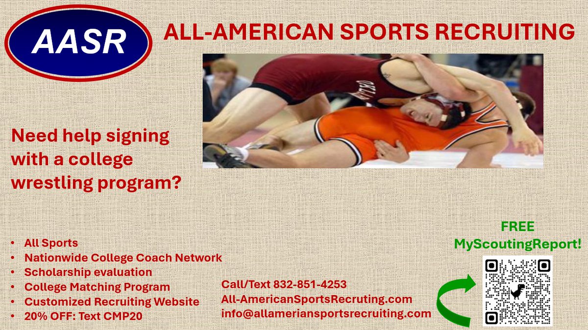 AASRHerrera's tweet photo. #AllAmericanSportsRecruiting #Wrestling #NCAAWrestling #NAIAWrestling #NJCAAWrestling #JUCOWrestling #CollegeWrestling #HighSchoolWrestling #Uncommitted https://t.co/yoj02sErR4