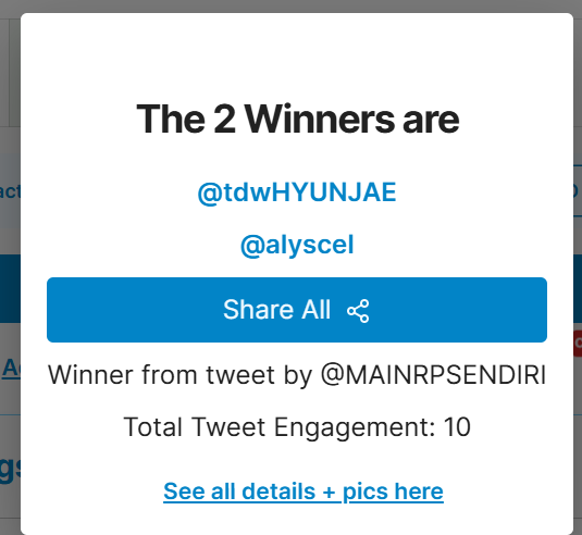 selamat kepada @tdwHYUNJAE <a href="/alyscei/">Alyssa.</a> , silakan claim ke @ZLUSIriders