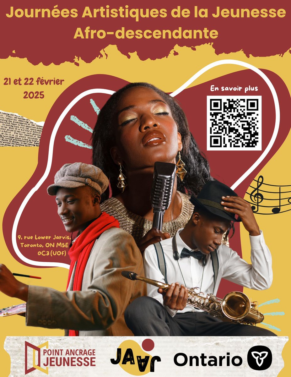 Découvrez les Journées Artistiques dédiées à la Jeunesse afrodescendante !

Montrez vos compétences artistiques et tissez des liens au sein de la communauté.

Pour plus d'informations 👉 buff.ly/40ZWhse

#JAJA2025