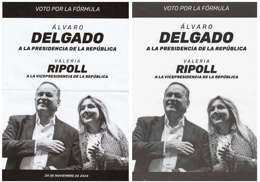 LahitteCarlos's tweet photo. ⏩En la primera papeleta de votación, la legítima, aparece como corresponde la fecha del comicio y en la segunda, claramente adulterada, el día de la elección ha sido borrado y este detalle que podría pasar inadvertido para algunos votantes, puede llevar a la anulación del voto. https://t.co/zt7N5qi8Jd