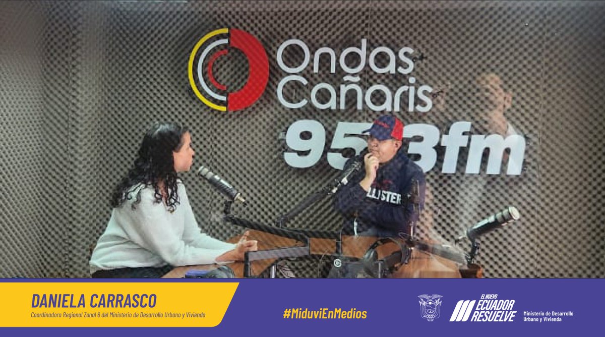 ViviendaEc's tweet photo. #MiduviEnMedios 🎙️ | En entrevista con @OndasCanaris, nuestra Coordinadora Regional #Zonal6 brindó detalles sobre nuestros programas.
🏡 Soluciones habitacionales
📄 Titularización
🛝 Zonas inclusivas
Entrevista completa ▶️👉 https://t.co/DoEKjbRRAh
#ElNuevoEcuadorResuelve https://t.co/1gfKg2vNfR