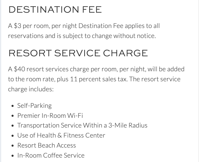 Sick of "Resort Fees" and "Destination Fees"? What about a hotel with both?