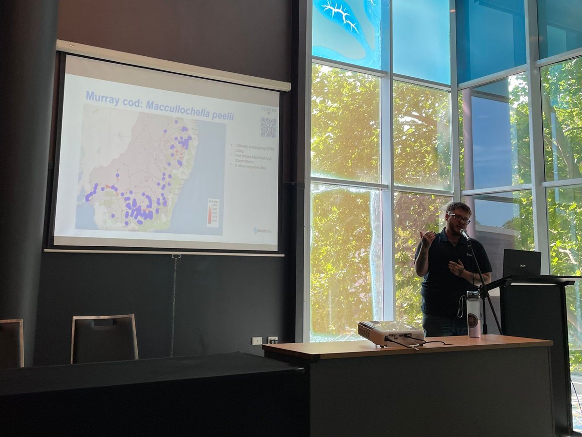 enviro_DNA's tweet image. Fish frenzy at #ASFB2024. Plenty of fascinating discussions taking place.
Haylo Roberts discussed using eDNA for tracking full spectrum biodiversity across the Murray-Darling Basin with emphasis on fish assessments.
@AustSocFishBiol
🐟🐠🦈