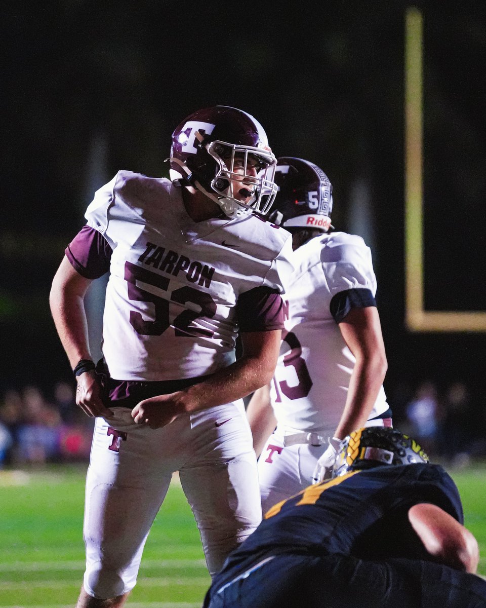 tshs_football_'s tweet image. Your 2x Lineman of the Week: Thomas Harkey 

#TarponPride #Spongers100