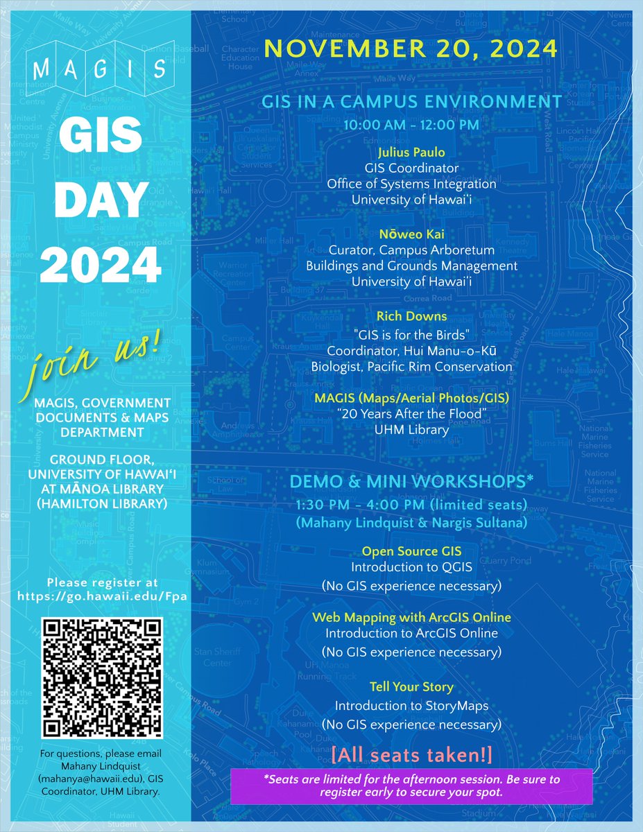 Don't forget to check out GIS Day at UH-Manoa! See flyer for details.