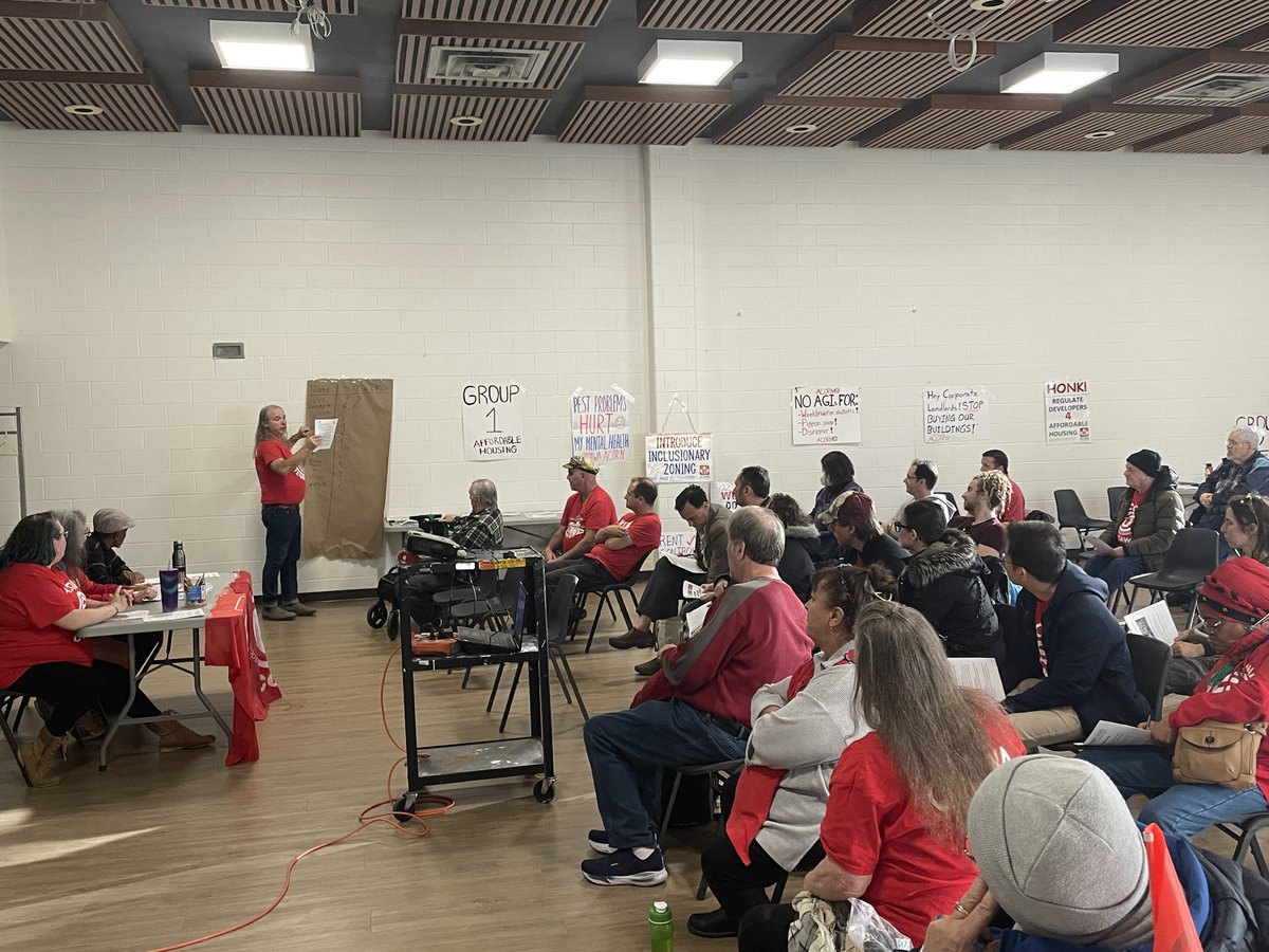 50+ members united for ACORN's Community Summit to tackle aff. housing, tenant rights, &amp; climate justice. 1000+ flyers were taken to spread the word, so keep an eye out for a poster in your area! Big thanks to Hassan Youssouf, Sharon Katz, &amp; Sara Laviolette for leading the way!