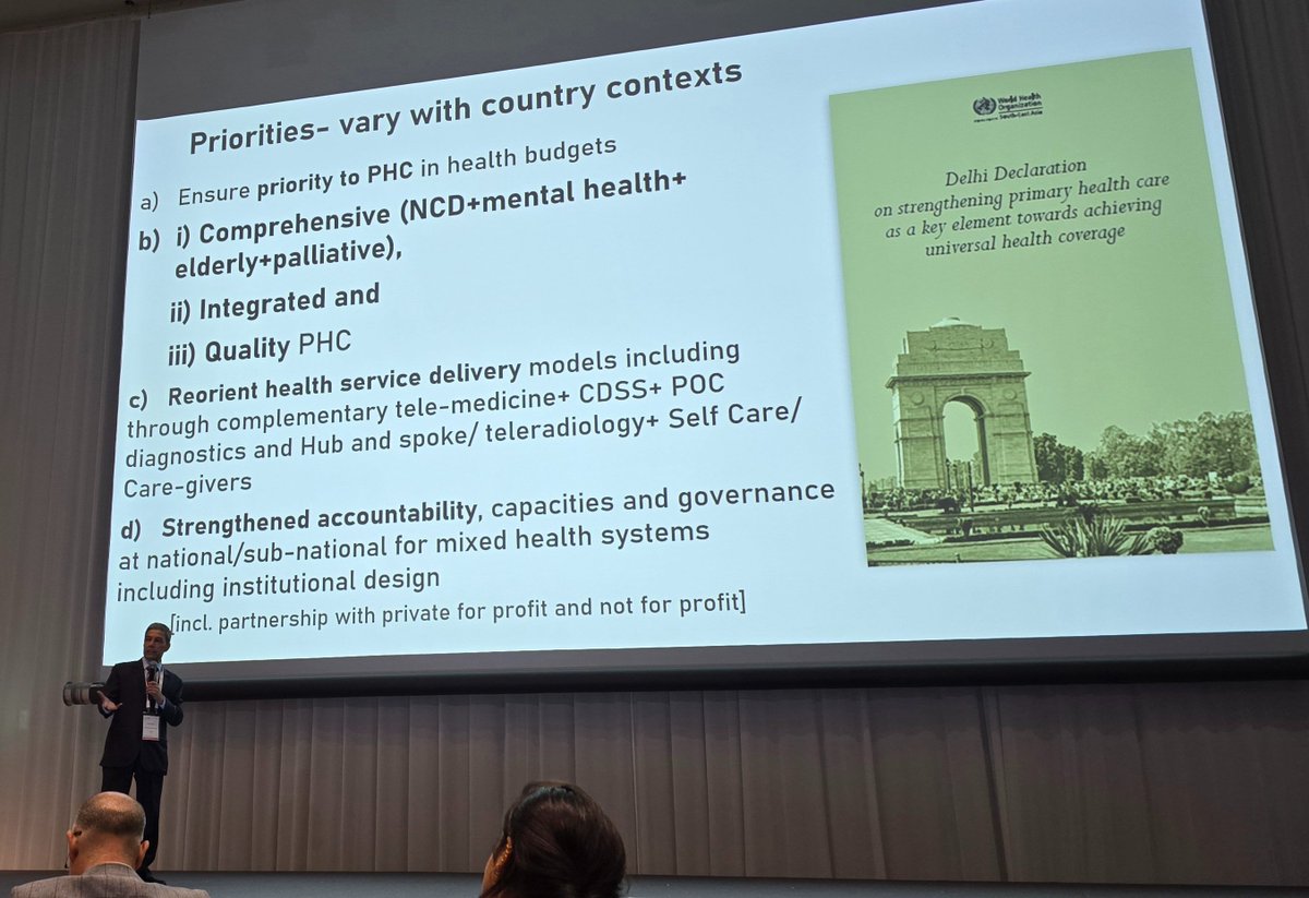 What are the priorities for #PHC development in the Asia-Pacific? Manoj Jhalani is sharing <a href="/WHOSEARO/">World Health Organization South-East Asia</a> 's at <a href="/AP_Observatory/">APO on health systems</a> PHC research session #HSR2024