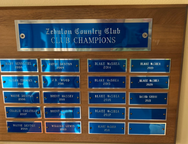 acaseofthegolf1's tweet photo. Blake McShea grew up at a 5700 course where 18 holes cost you $24.00 if you walk. (He dominated the Club Champ there also, pic below). 

He tried to play college golf at a D3 school but didn't make the team, transferred to @UNCW_MensGolf and walked on there. 

His freshman year he played just two events and averaged 76. 

In his fifth year he was the conference players of the year. And today he Monday Qualified for his second pga tour event.