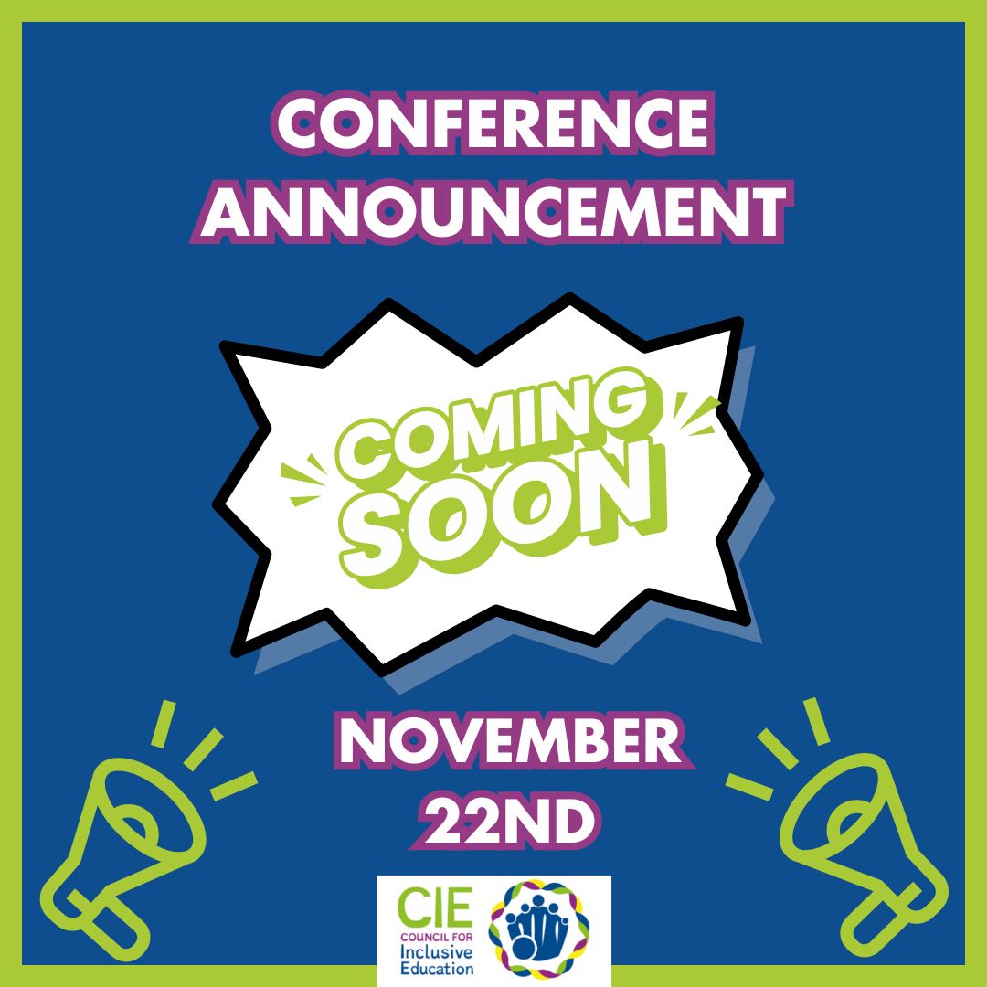 atainclusiveed's tweet image. Get ready for an exciting update about the CIE's Celebrating the Challenges Conference!
Mark your calendars for November 22nd, as we're thrilled to unveil an EXCITING update and announcement that will enhance your conference experience.