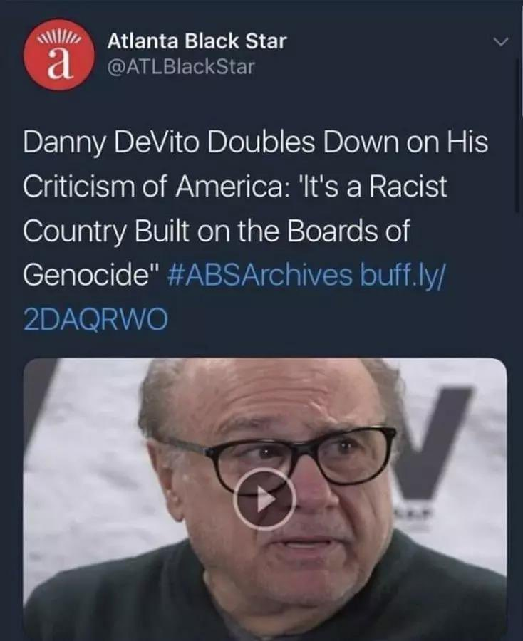 jvgraz's tweet photo. In a world of Michael Rapaports, be a Danny DeVito. https://t.co/6WRO7bLadO