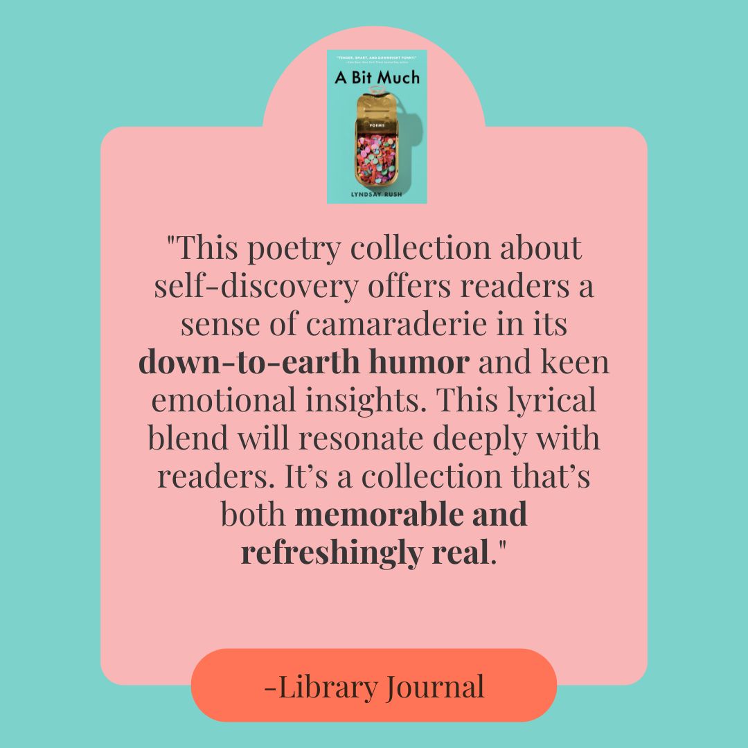 . <a href="/LibraryJournal/">Library Journal</a> calls A BIT MUCH by <a href="/rushbomb/">Lyndsay Rush</a> "memorable and refreshingly real." Full review for Twitter, behind a paywall buff.ly/3O536RM