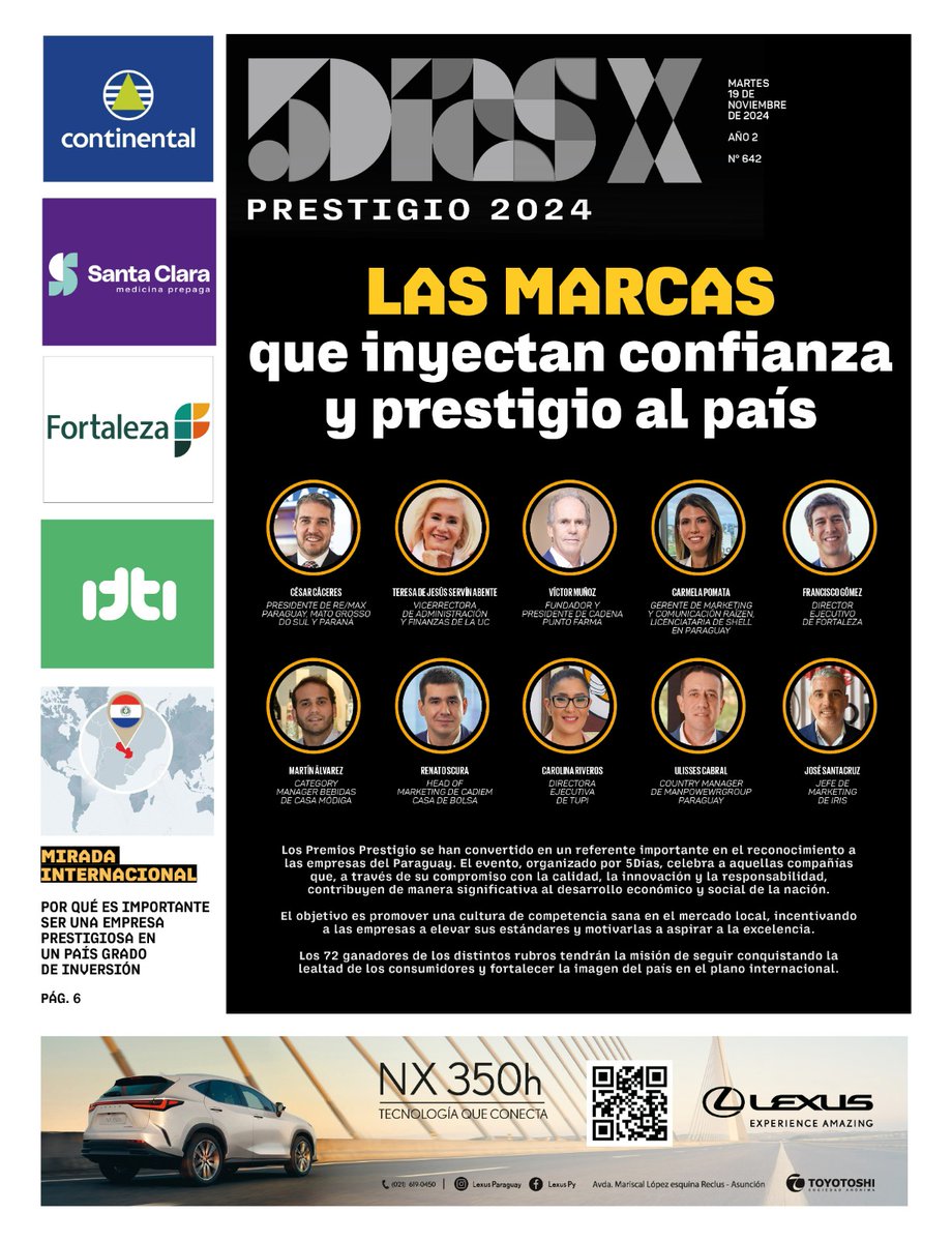 5DiasPy's tweet photo. 5Días X - Premios Prestigio 2024

Edición  19/11/2024 

#PasiónPorLosNegocios https://t.co/iVTIIw0iwJ