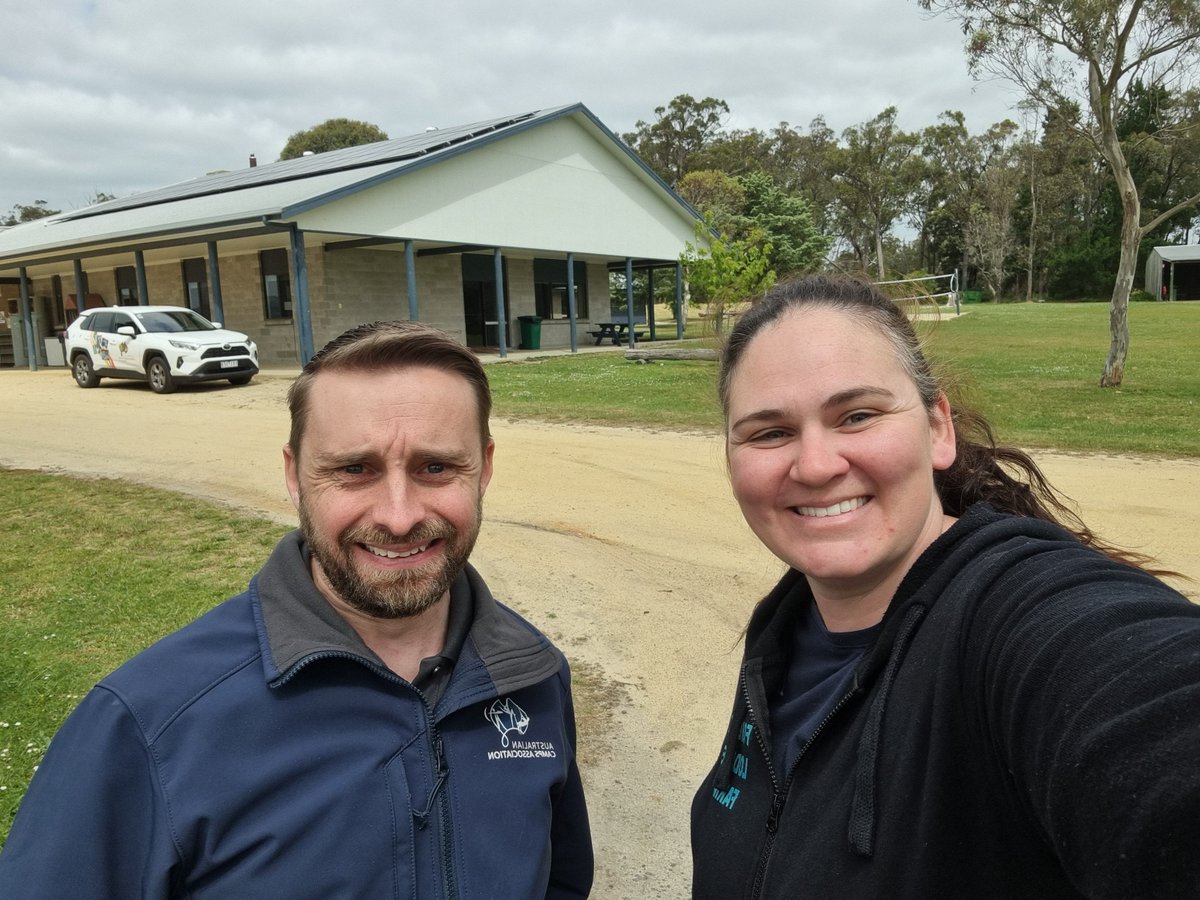 AustCamps's tweet photo. Great to meet with Mel this morning, new owner of Forest Lodge Farm. Thanks for sharing some of the amazing plans that you have for the site. https://t.co/W2pzKcpjWk