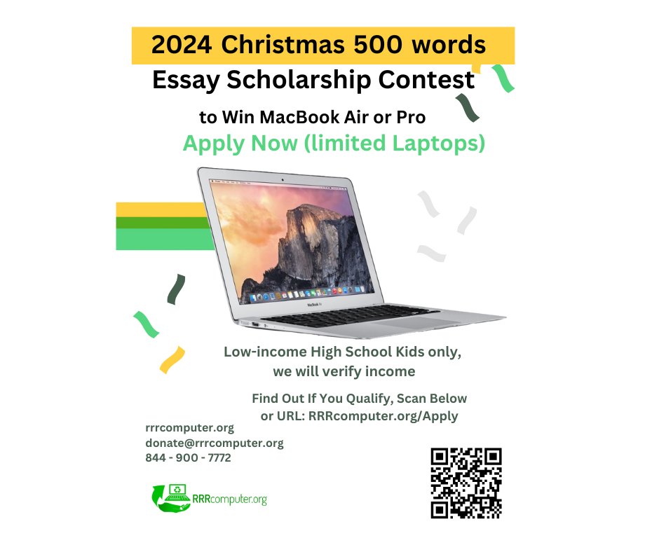 RRRComputer's tweet image. Christmas 500 Word Essay Scholarship Contest 
RRRComputer.org/Apply