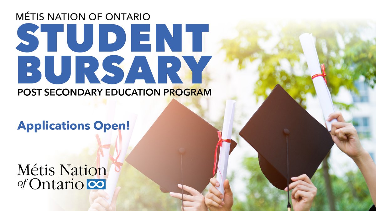 The Métis Student Bursary Program is open! Métis students at 43 Ontario post-secondary schools can apply each fall after registering. Deadlines vary; recipients announced in winter.
Eligibility: MNO citizen, Ontario resident, enrolled &amp; show financial need
metisnation.org/programs-and-s…