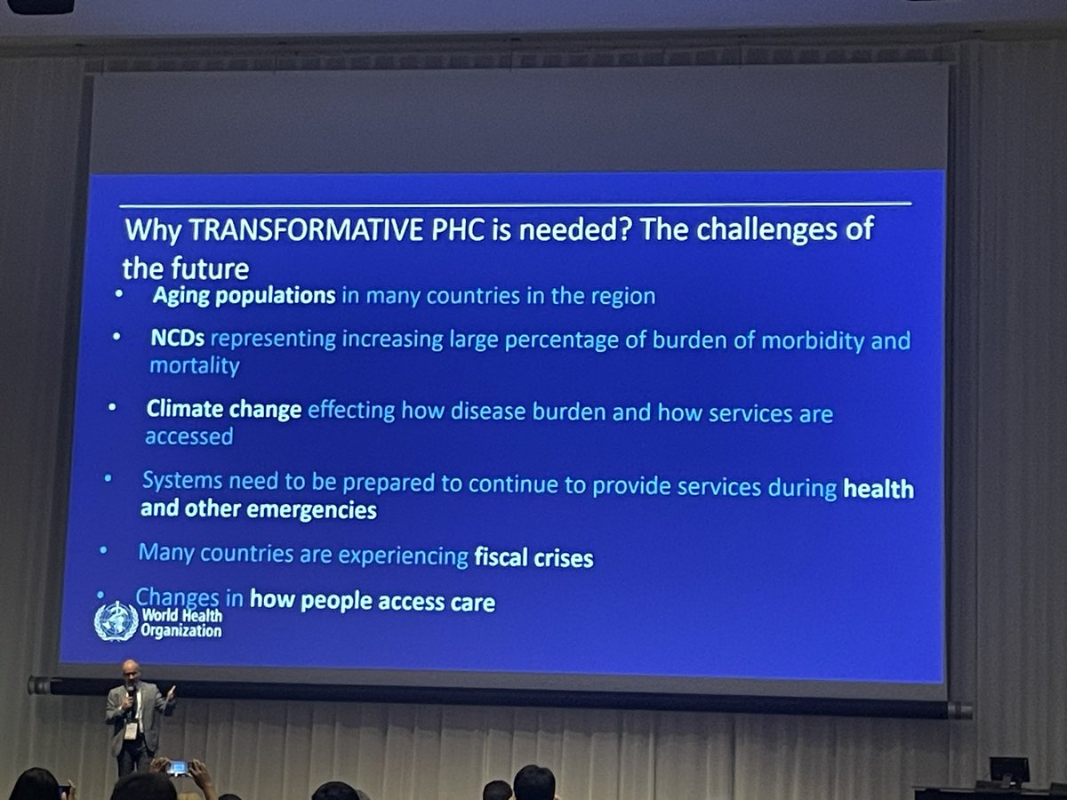 Transformative primary health care is needed now more than ever  as populations in <a href="/WHOWPRO/">World Health Organization (WHO) Western Pacific</a> are ageing and experiencing growing burden of NCDs: Lluis Vinals Torres #HSR2024 #PHC