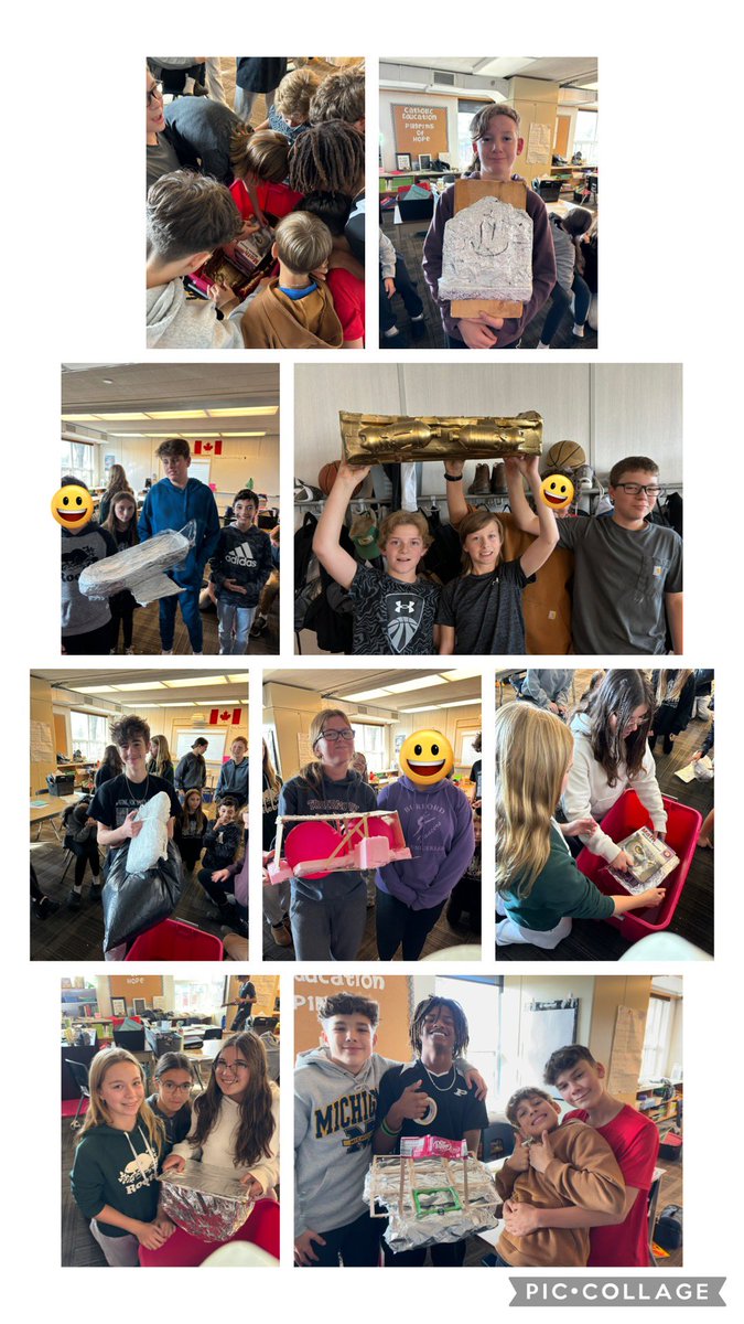 Grade 8’s worked collaboratively to build a boat. They used their understanding of buoyancy and displacement to ensure their boat would float when weight was added.