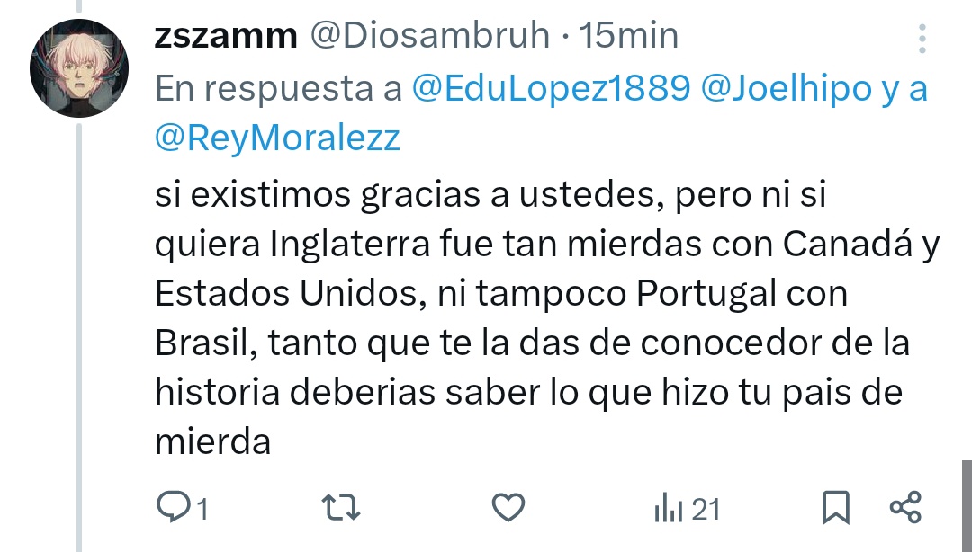 Luego que si la leyenda negra no existe, aquí un retrasado mental diciendo que qué mala España y qué buena Inglaterra (en Norteamérica la población indígena no llega al 2% y en Hispanoamérica solo tienes que mirarte al espejo). Enhorabuena por tragarte la leyenda negra 👏🏻👏🏻👏🏻