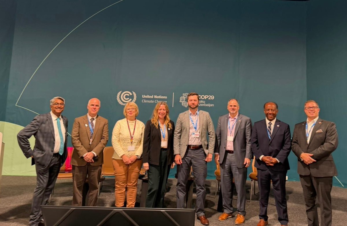 What a day for international collaboration at #COP29! 
 
Our LCI Director, <a href="/samassefa/">Samuel Assefa</a>  had a day packed with opening remarks at a <a href="/UN/">United Nations</a> discussion on “Getting Down to Business: How Subject Matter Experts Can Drive Investments and Innovation for Climate Adaptation,” and he and