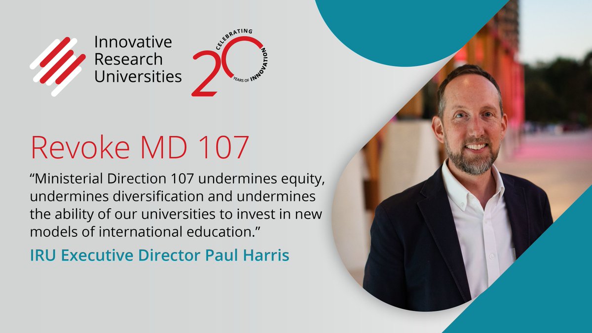 We join with the <a href="/RegUniNet/">Regional Universities Network</a> to call for strong political leadership to rectify the damage done to Australia’s higher education sector by Ministerial Direction 107.
Read our joint statement: iru.edu.au/news/joint-iru…