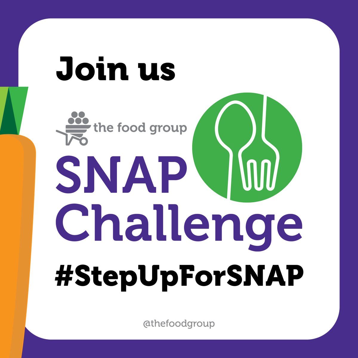 Hunger Solutions (@hungersolutions) on Twitter photo We're one week away form <a href="/TheFoodGroupMN/">The Food Group</a>'s SNAP Challenge! Have you signed up yet?
thefoodgroup.salsalabs.org/SNAPChallenge2… We're one week away form <a href="/TheFoodGroupMN/">The Food Group</a>'s SNAP Challenge! Have you signed up yet?
thefoodgroup.salsalabs.org/SNAPChallenge2…