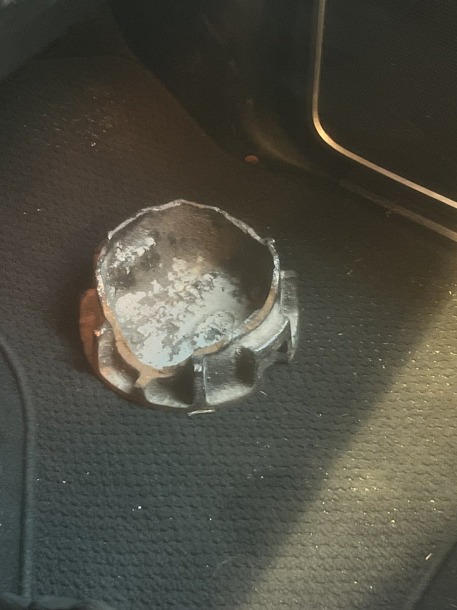 TheMikeRidley's tweet photo. Thanks @CityofNampa for leaving this valve can lid in the middle of the road and causing $1,300 of damage to my car (not to mention the damage incurred by the other car that hit it right after me). https://t.co/CpFbN32igX