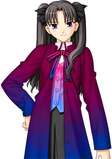 tetokins's tweet photo. Sometimes I awake on the middle of the night and bisexual gradient rin tohsaka is just standing there and I can’t move. It’s fucking terrifying. https://t.co/XfSVguTsyt